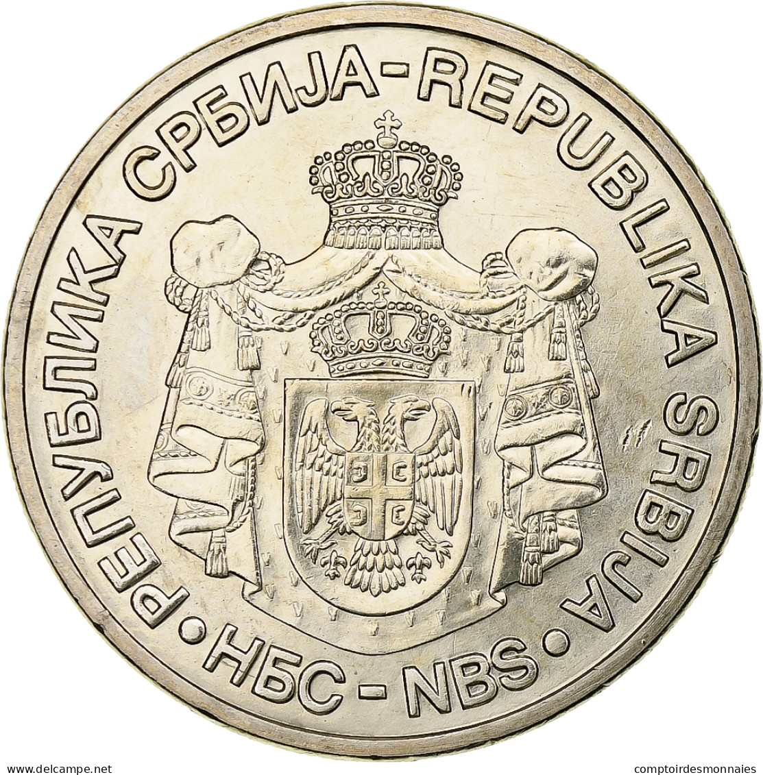 Serbie, 20 Dinara, 2010, Cuivre-Nickel-Zinc (Maillechort), SPL - Serbie