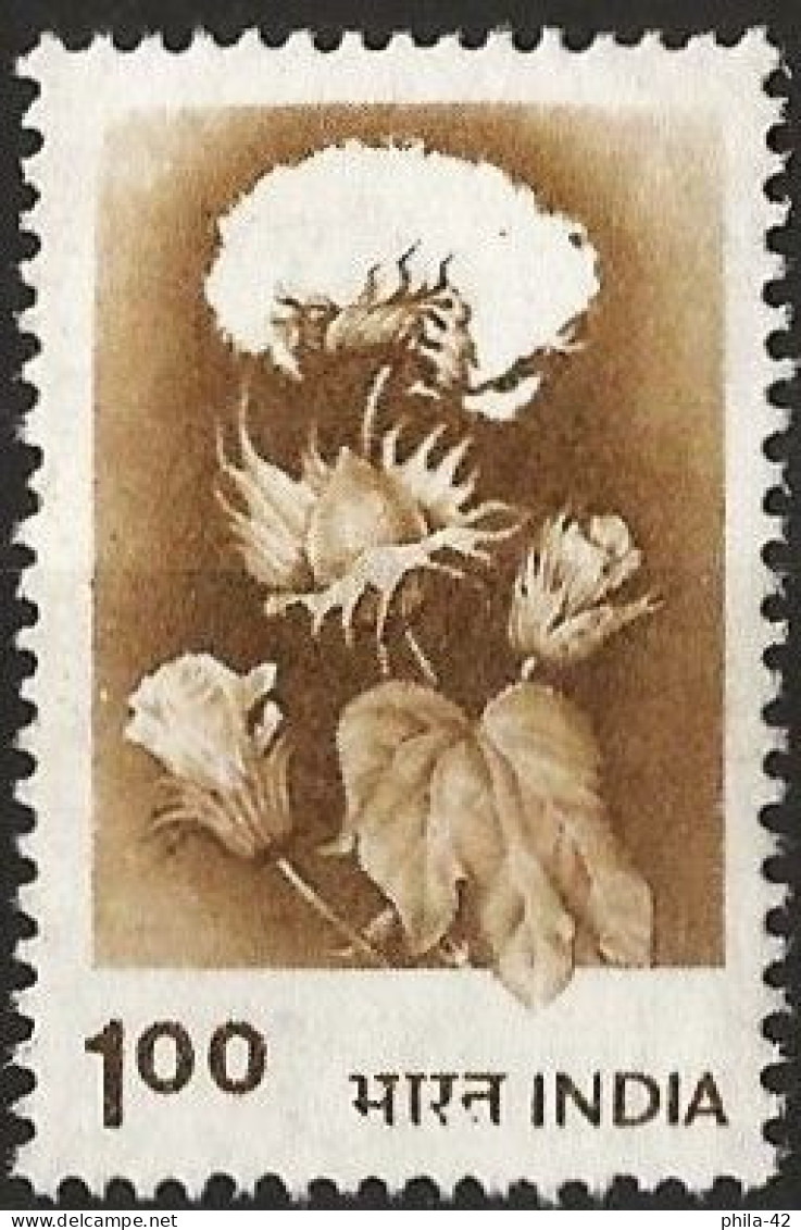India 1980 - Mi 820 AYI - YT 629 ( Flowers Of Cotton ) Perf. 14½ X 14 - MNG - Neufs