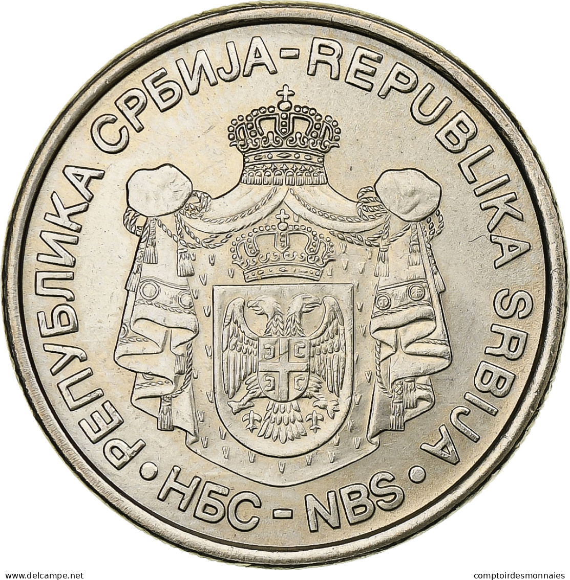 Serbie, 10 Dinara, 2007, Cuivre-Nickel-Zinc (Maillechort), SPL, KM:41 - Serbie