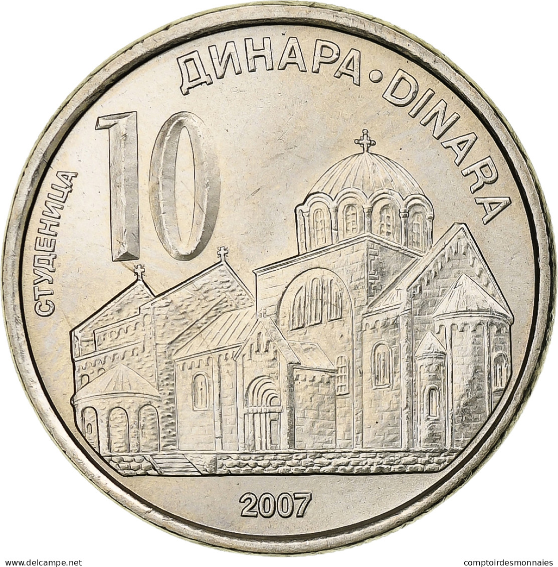 Serbie, 10 Dinara, 2007, Cuivre-Nickel-Zinc (Maillechort), SPL, KM:41 - Serbia