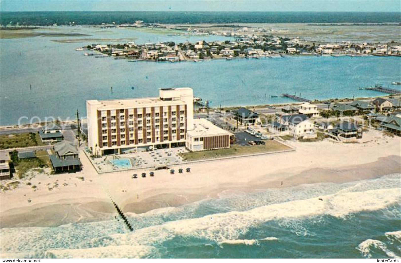 73660180 Wrightsville_Beach Blockade Runner Motor Hotel Fliegeraufnahme - Autres & Non Classés