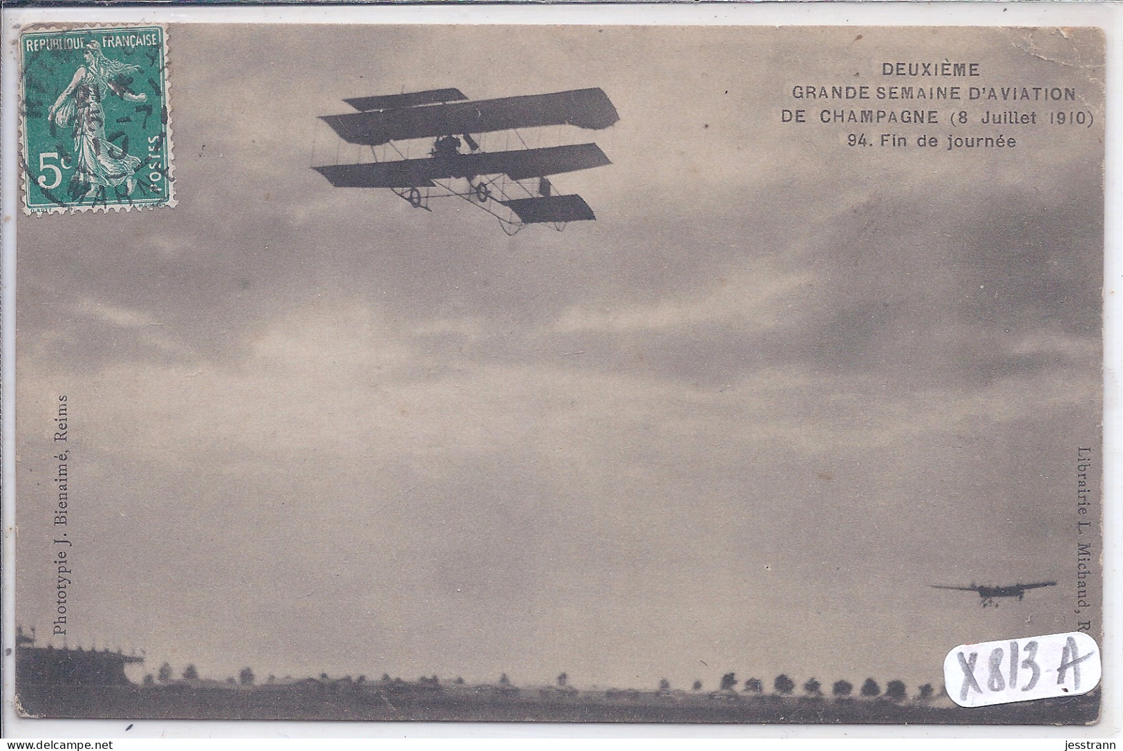 REIMS- DEUXIEME SEMAINE D AVIATION DE CHAMPAGNE- JUILLET 1910- FIN DE JOURNEE - Meetings