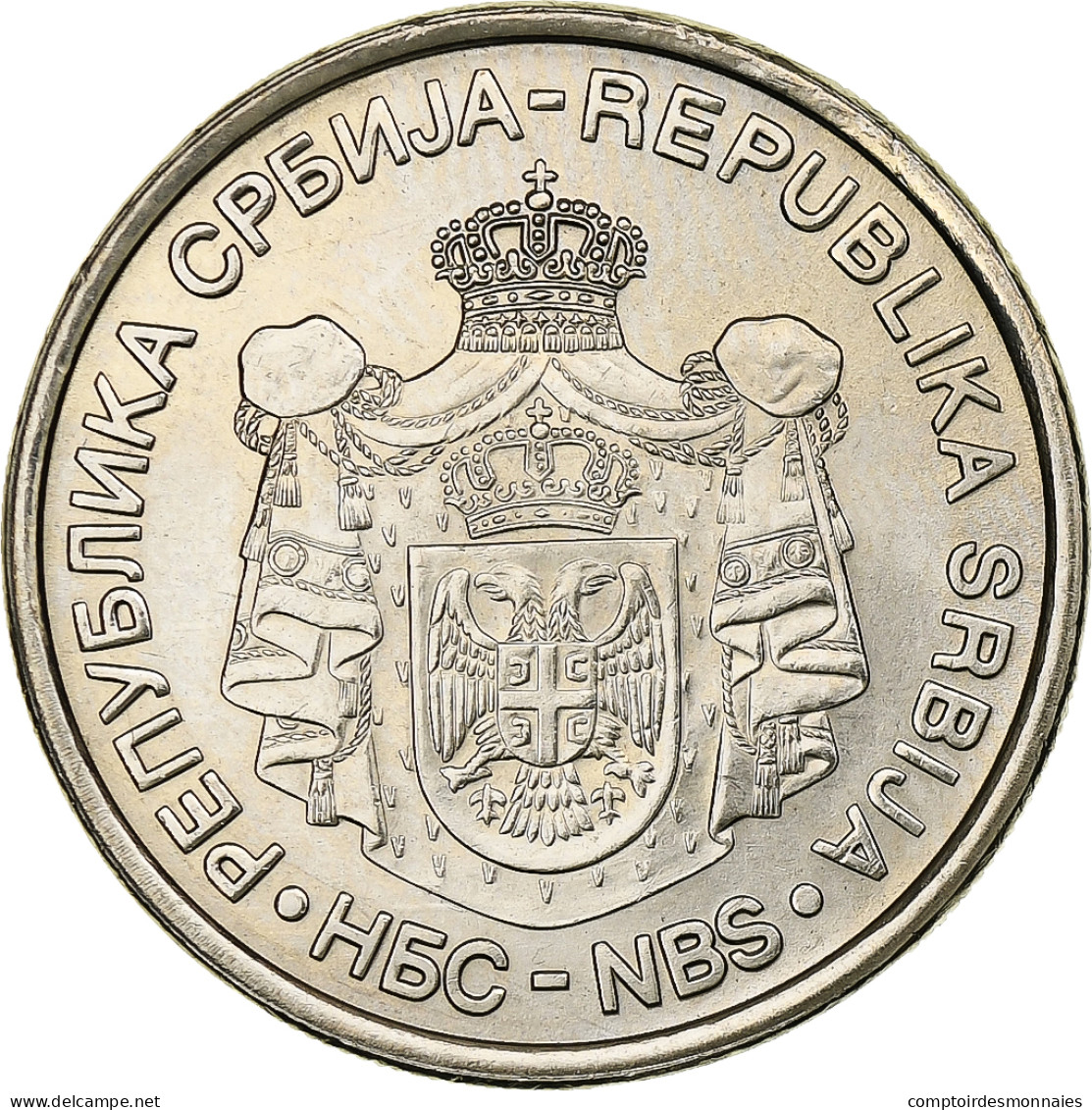 Serbie, 10 Dinara, 2007, Cuivre-Nickel-Zinc (Maillechort), SPL, KM:41 - Serbie