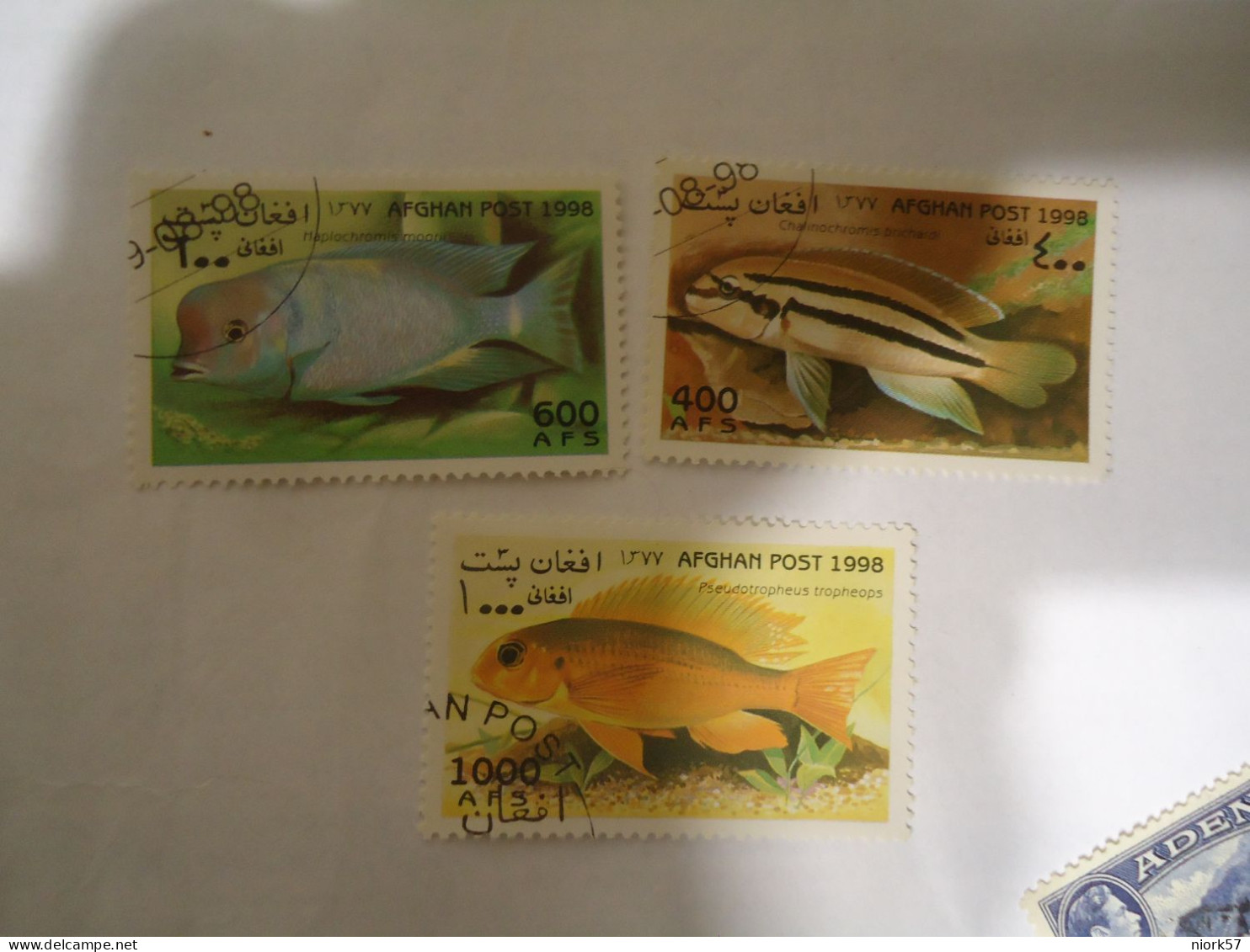 AFGHANISTAN USED 3  STAMPS  FISH FISHES - Afghanistan