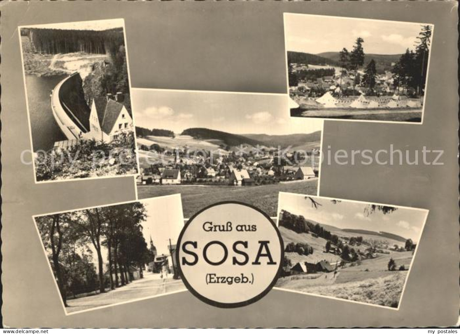 72341711 Sosa Erzgebirge Teilansichten Talsperre Sperrmauer Sosa - Sosa