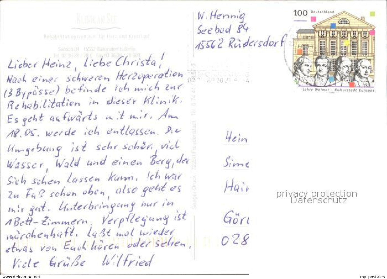 72337119 Ruedersdorf Berlin Klinik Am See Rehazentrum Ruedersdorf Berlin - Ruedersdorf