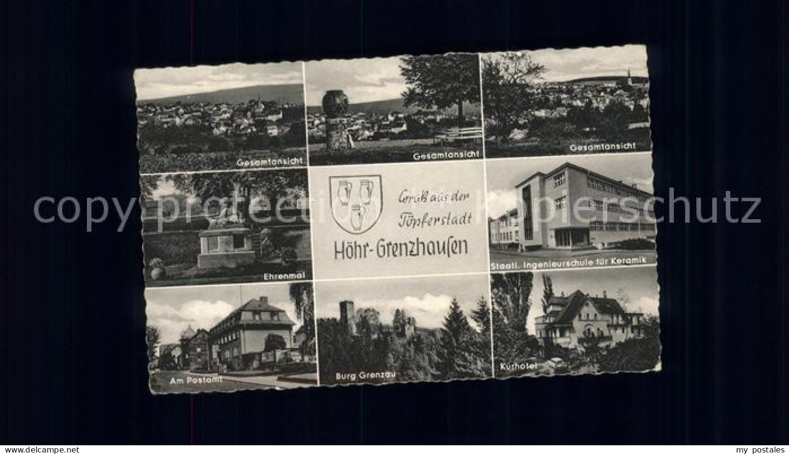 41583310 Hoehr-Grenzhausen Postamt Ingenieurschule Fuer Kermanik Ehrenmal  Hoehr - Höhr-Grenzhausen