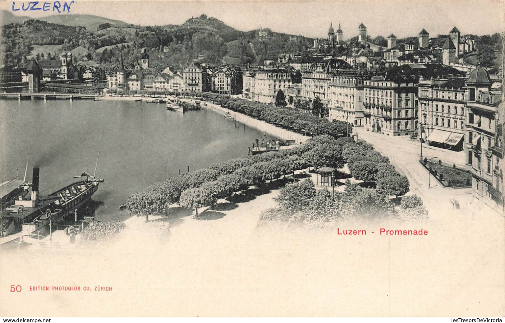 SUISSE - Lucerne - Promenade - Carte Postale Ancienne - Lucerne