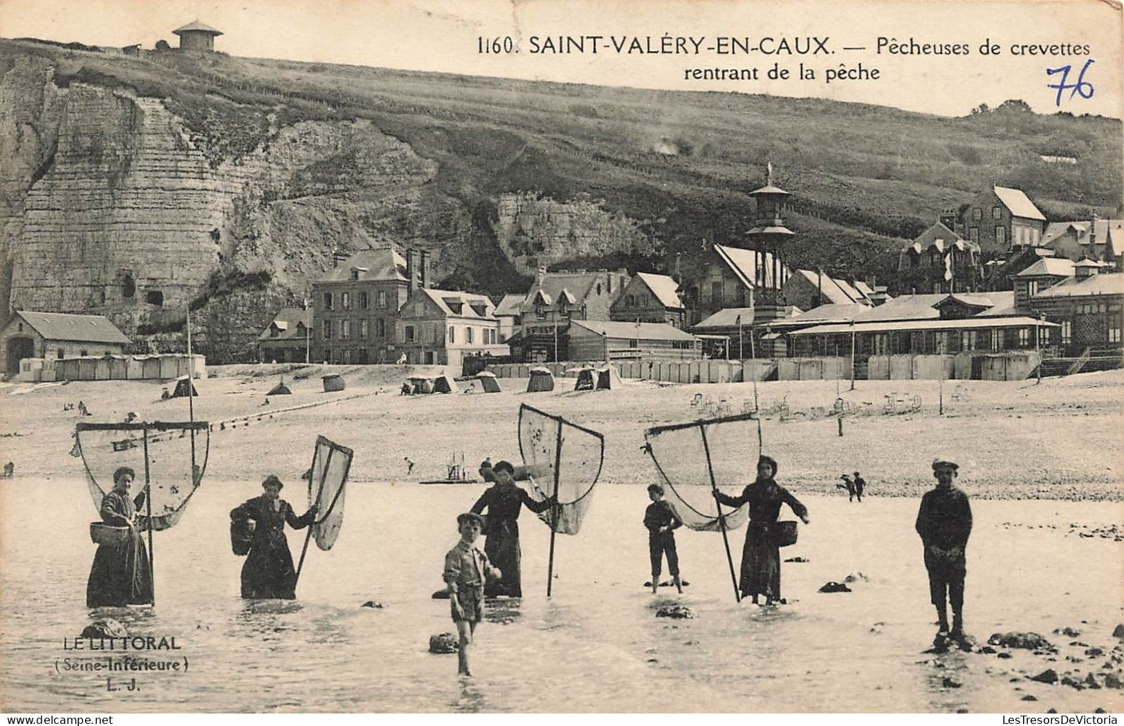 FRANCE - Saint Valéry En Caux - Pêcheuses De Crevettes Rentrant De La Pêche - Carte Postale Ancienne - Saint Valery En Caux