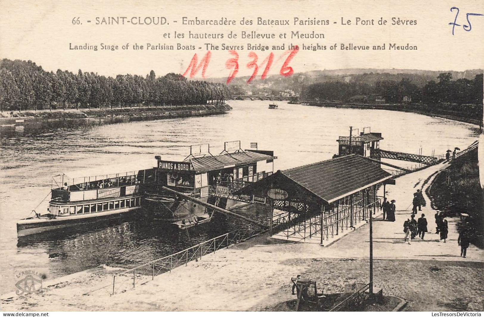 FRANCE - Saint Cloud - Embarcadère Des Bateaux Parisiens - Carte Postale Ancienne - Saint Cloud