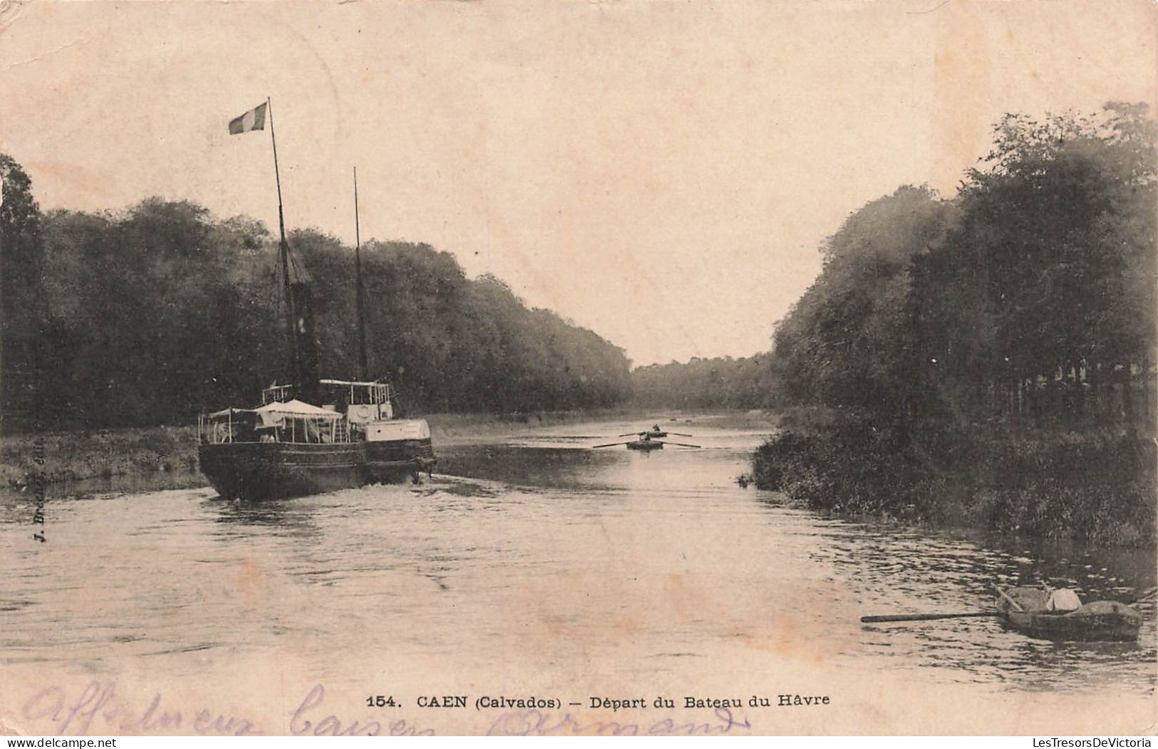 FRANCE - Caen - Départ Du Bateau Du Hâvre - Carte Postale Ancienne - Caen