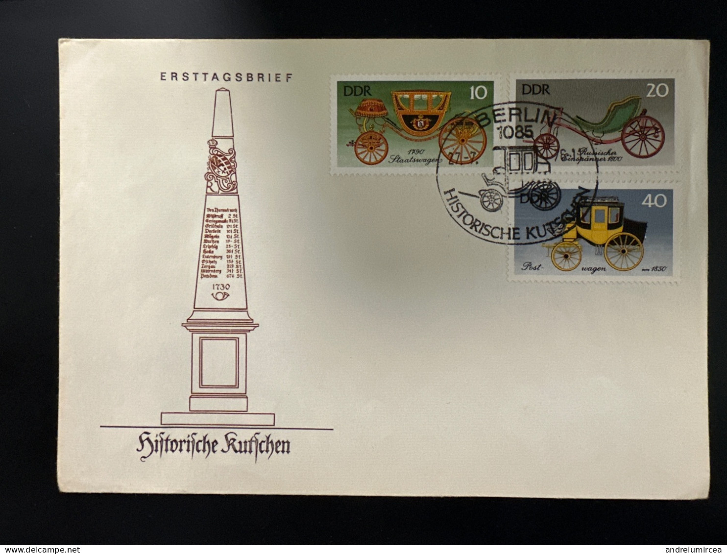 DDR  Historische Kutschen FDC - 1971-1980