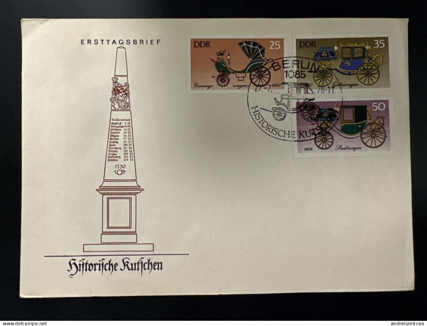 DDR  Historische Kutschen FDC - 1971-1980