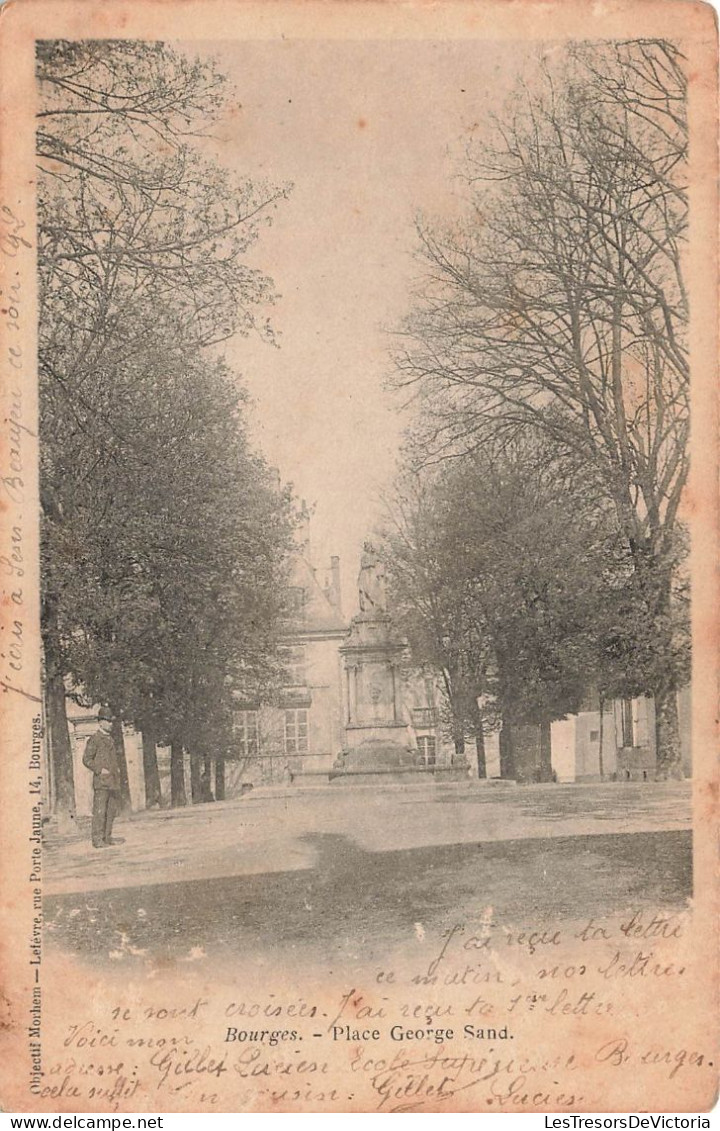 FRANCE - Bourges - Place George Sand - Carte Postale Ancienne - Bourges