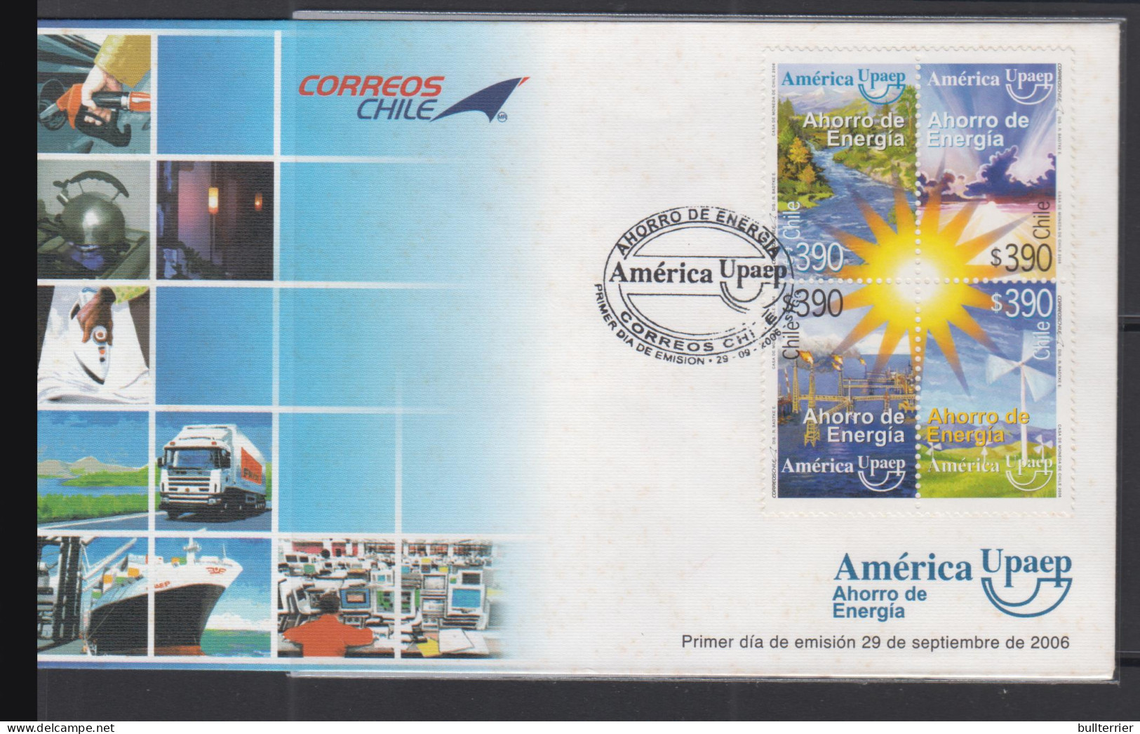 ENERGY - CHILE - 2006 - UPAEP / ALTERNATIVE ENEGRY SET OF 4  ON ILLUSTRATED FDC  - Andere & Zonder Classificatie