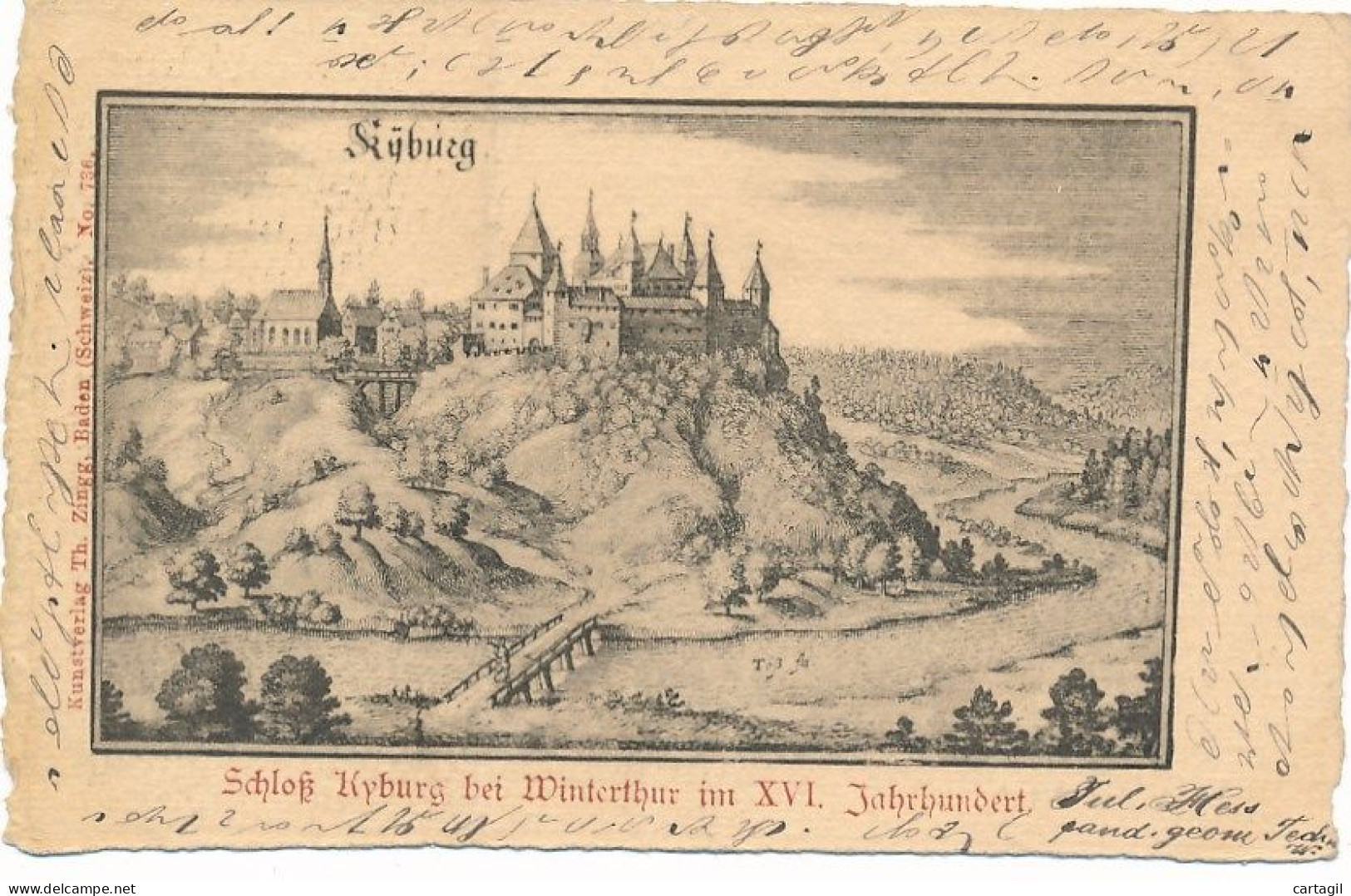 CPA (précurseur 1901)-22798-Suisse-Illustration Schloss Kyburg Près Winterthur ( Aspect XVIème Siècle)-Livraison Offerte - Winterthur