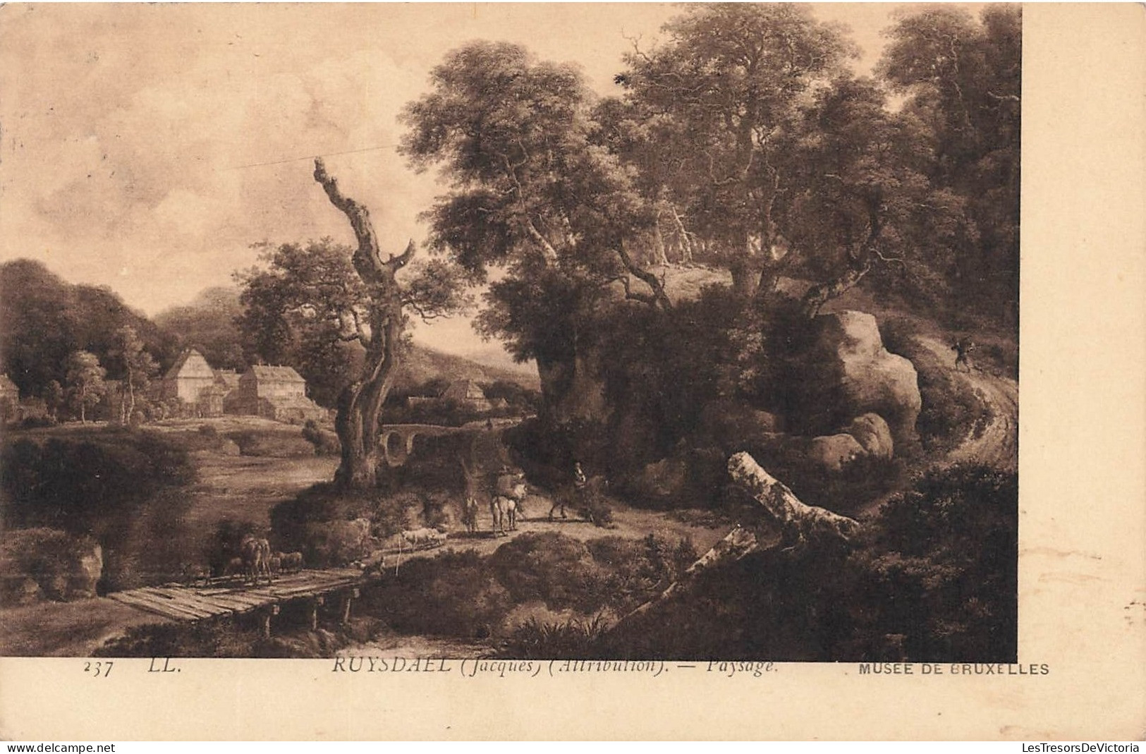 ARTS - Tableau - Ruysdael (Jacques) (Attribution) - Paysage - LL - Carte Postale Ancienne - Pintura & Cuadros