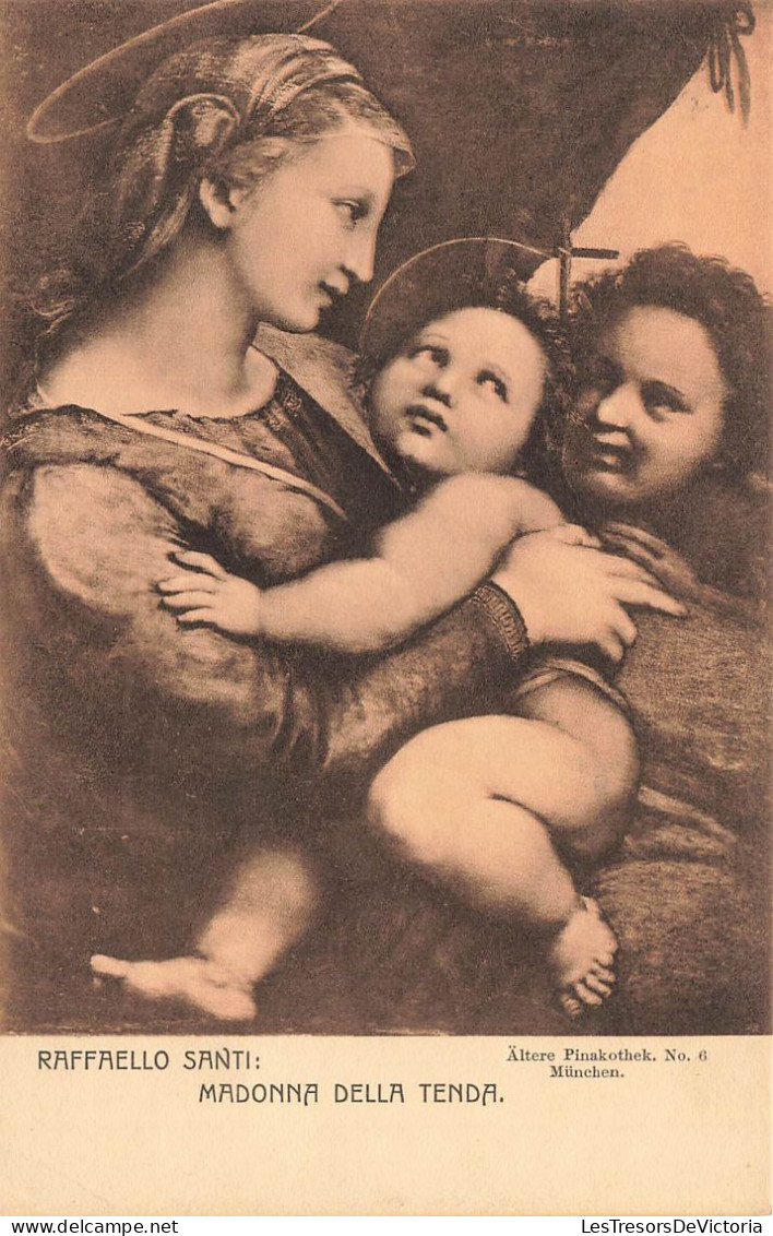 ARTS - Tableau - Raffaello Santi : Madonna Della Tenda - Carte Postale Ancienne - Peintures & Tableaux