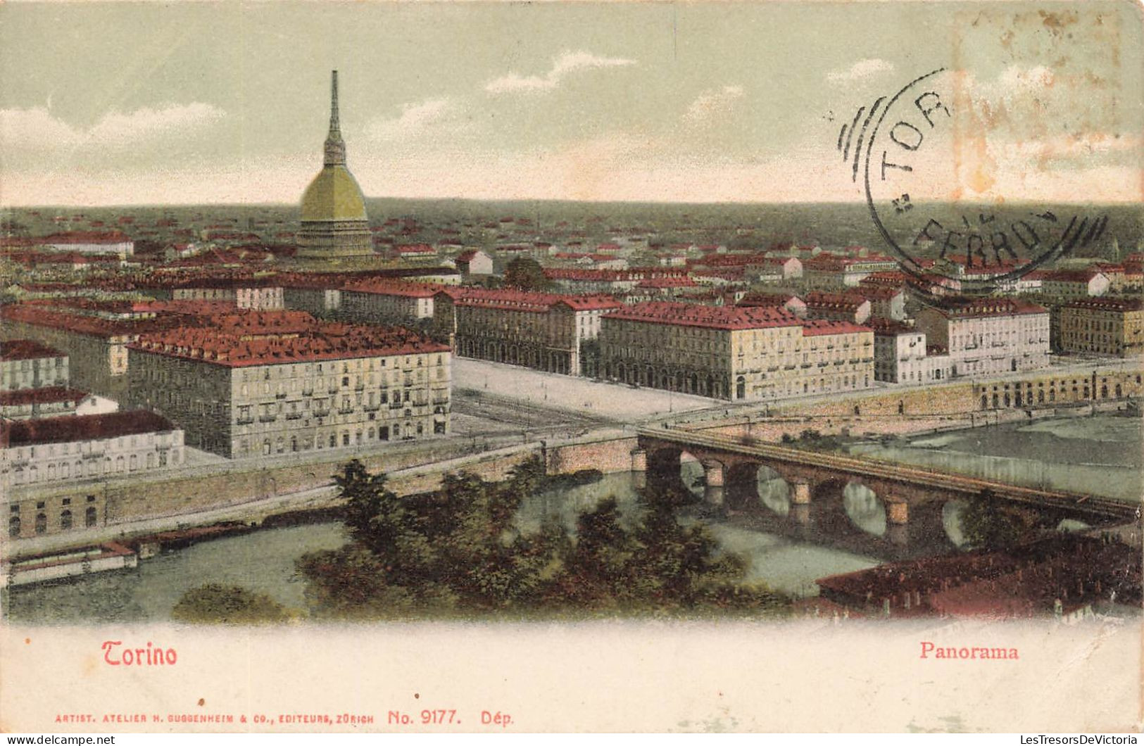 ITALIE - Torino - Panorama De La Ville - Colorisé - Carte Postale Ancienne - Tarjetas Panorámicas