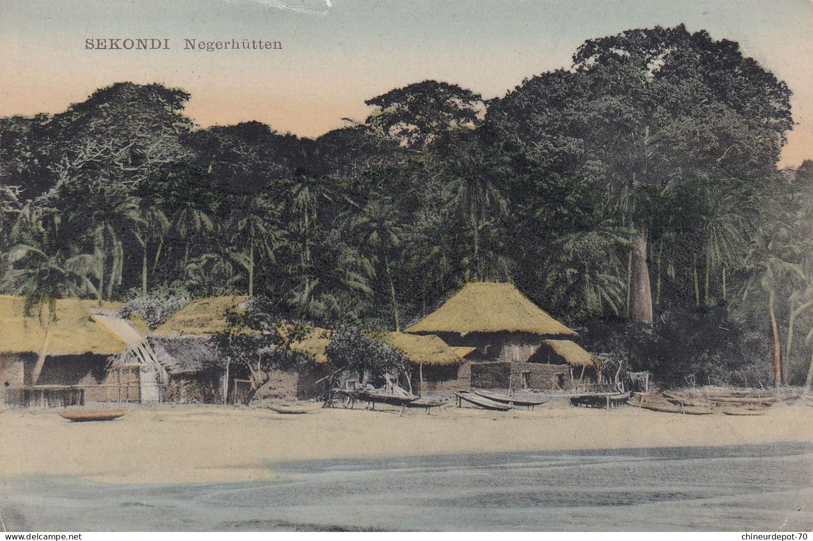 SEKONDI Negerhütten 339 C.A.W. Grün Hambg.-Ohlsdorf - Ghana - Gold Coast