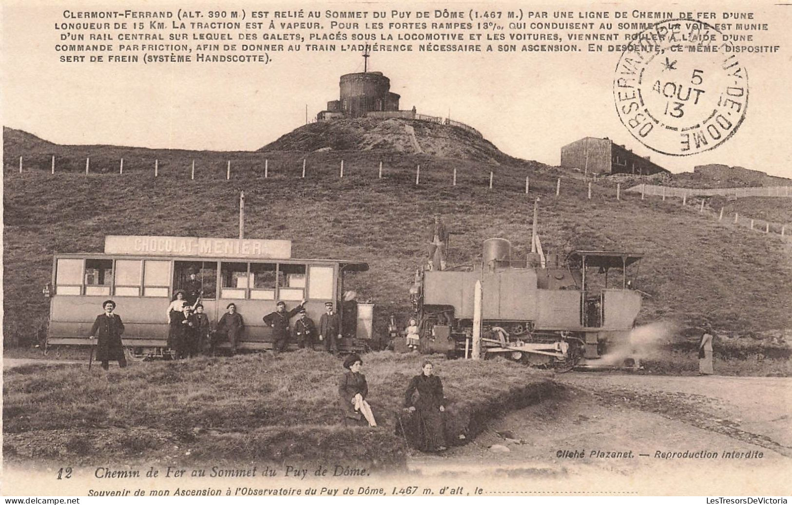 TRANSPORTS - Chemin De Fer Au Sommet Du Puy De Dôme - Animé - Carte Postale Ancienne - Other & Unclassified