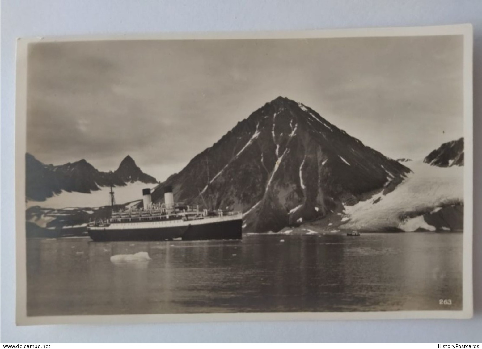 Svalbard, Spitzbergen, In Den Eisfjorden, Passagierdampfer, Schiff, 1930 - Norvège