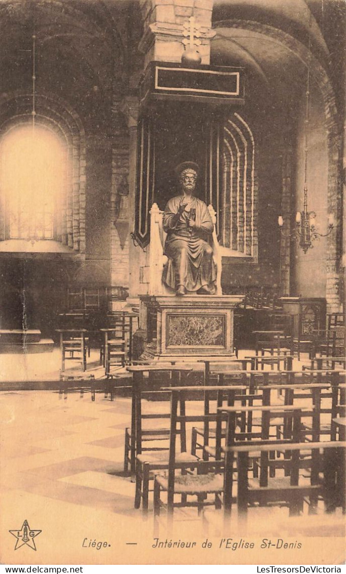 BELGIQUE - Liège - Intérieur De L'Eglise Saint Denis - Carte Postale Ancienne - Lüttich