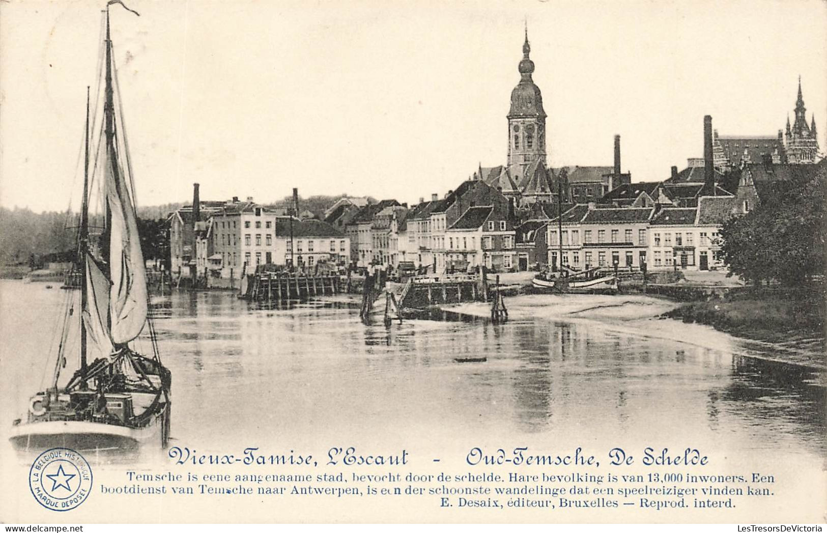 BELGIQUE - Temse - Vieux Tamise - L'Escaut - Bateau - Canal - Quai - Carte Postale Ancienne - Temse