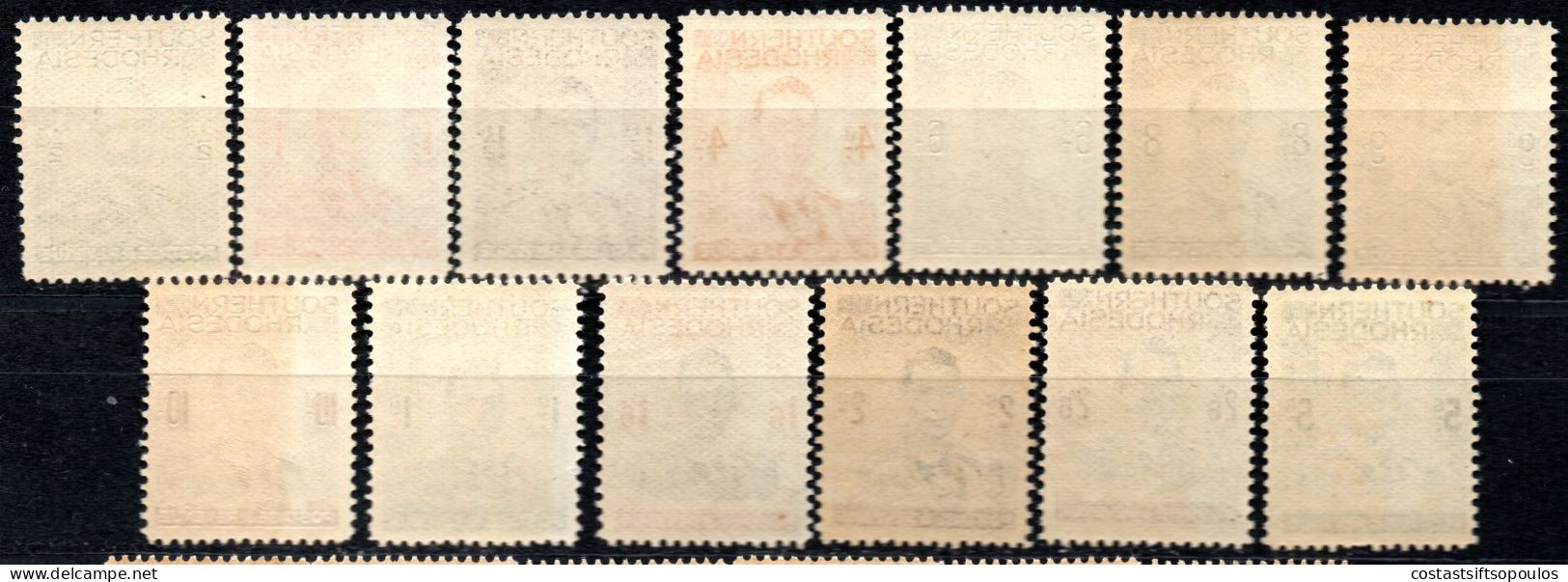 2313. SOUTHERN RHODESIA 1937 SG. 40-52 MNH. VERY LIGHT PERF. AND GUM FAULTS,SEE SCANS - Southern Rhodesia (...-1964)