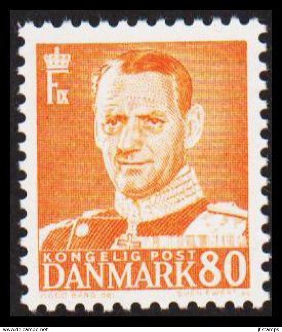 1953. DANMARK. Frederik IX 80 øre Never Hinged.  (Michel 337) - JF540727 - Briefe U. Dokumente