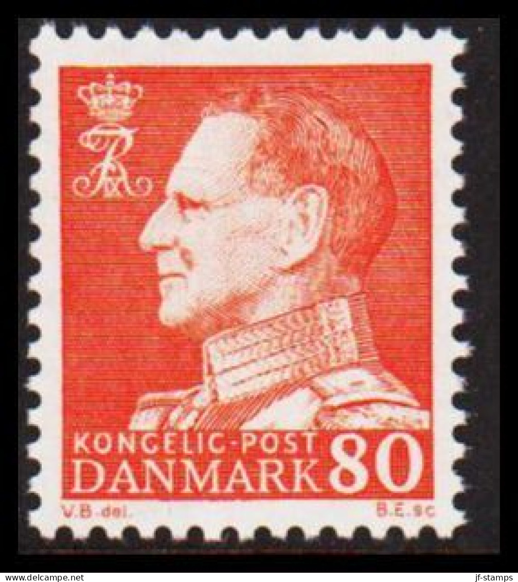 1961. DANMARK. Frederik IX 80 øre Never Hinged. Normal Paper. (Michel 397x) - JF540742 - Brieven En Documenten