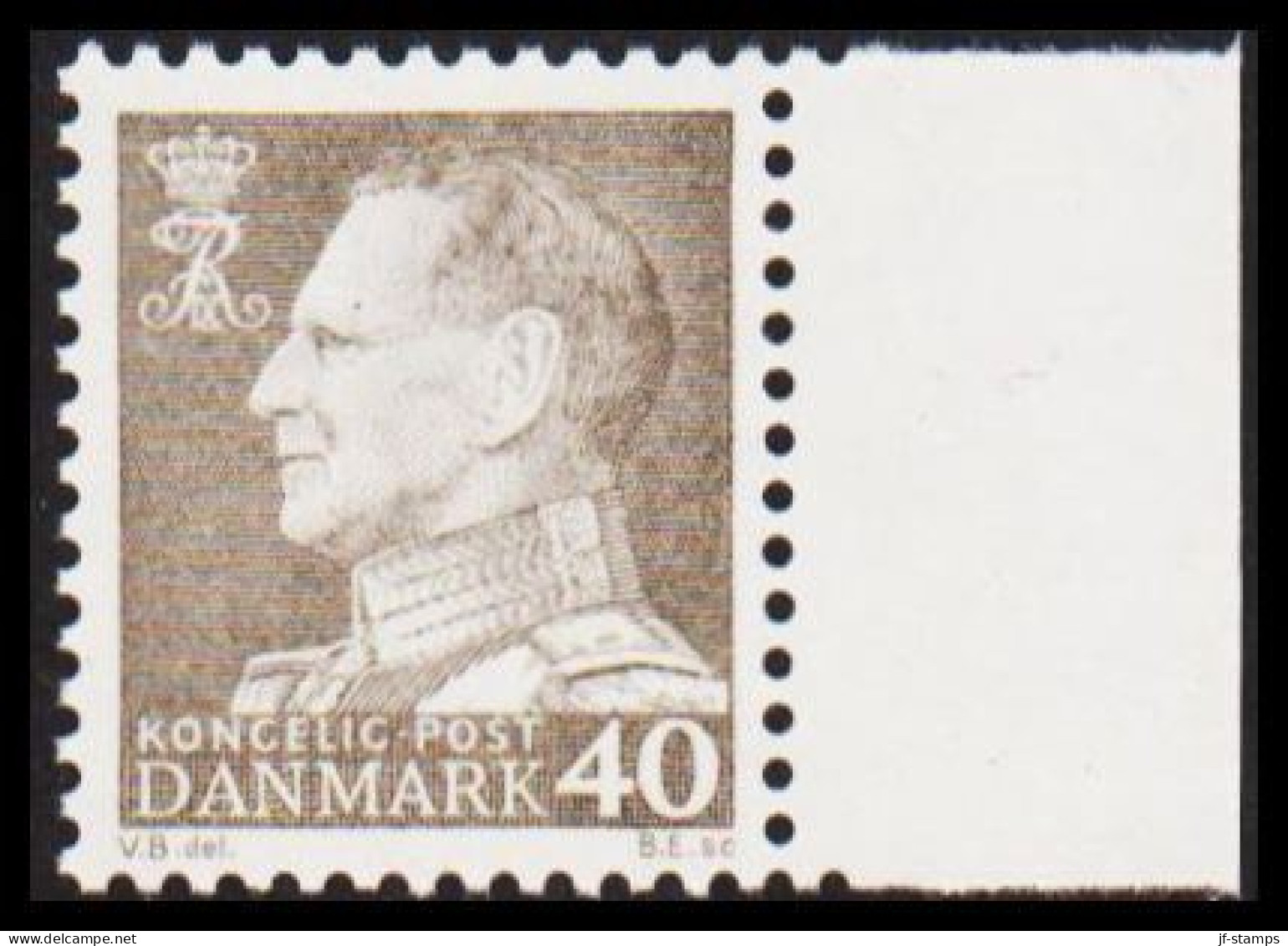 1961. DANMARK. Frederik IX 40 øre Never Hinged. Normal Paper. (Michel 393x) - JF540745 - Covers & Documents