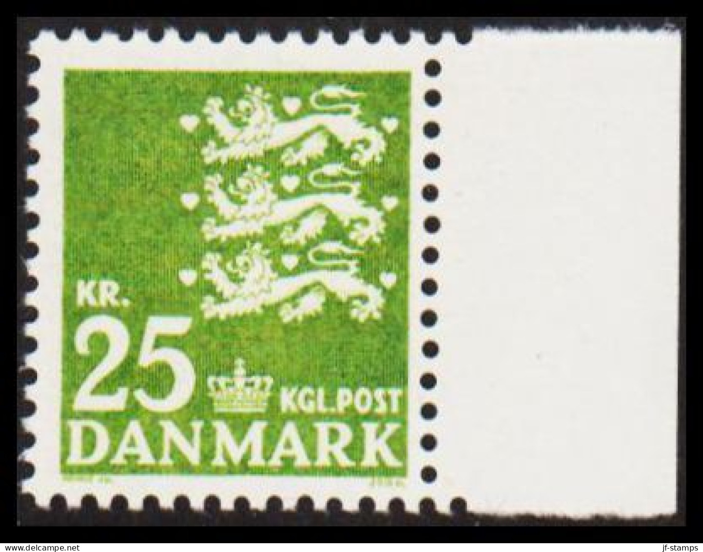 1969. DANMARK. 25 Lions Never Hinged. Lumogen Paper. (Michel 399y) - JF540755 - Storia Postale