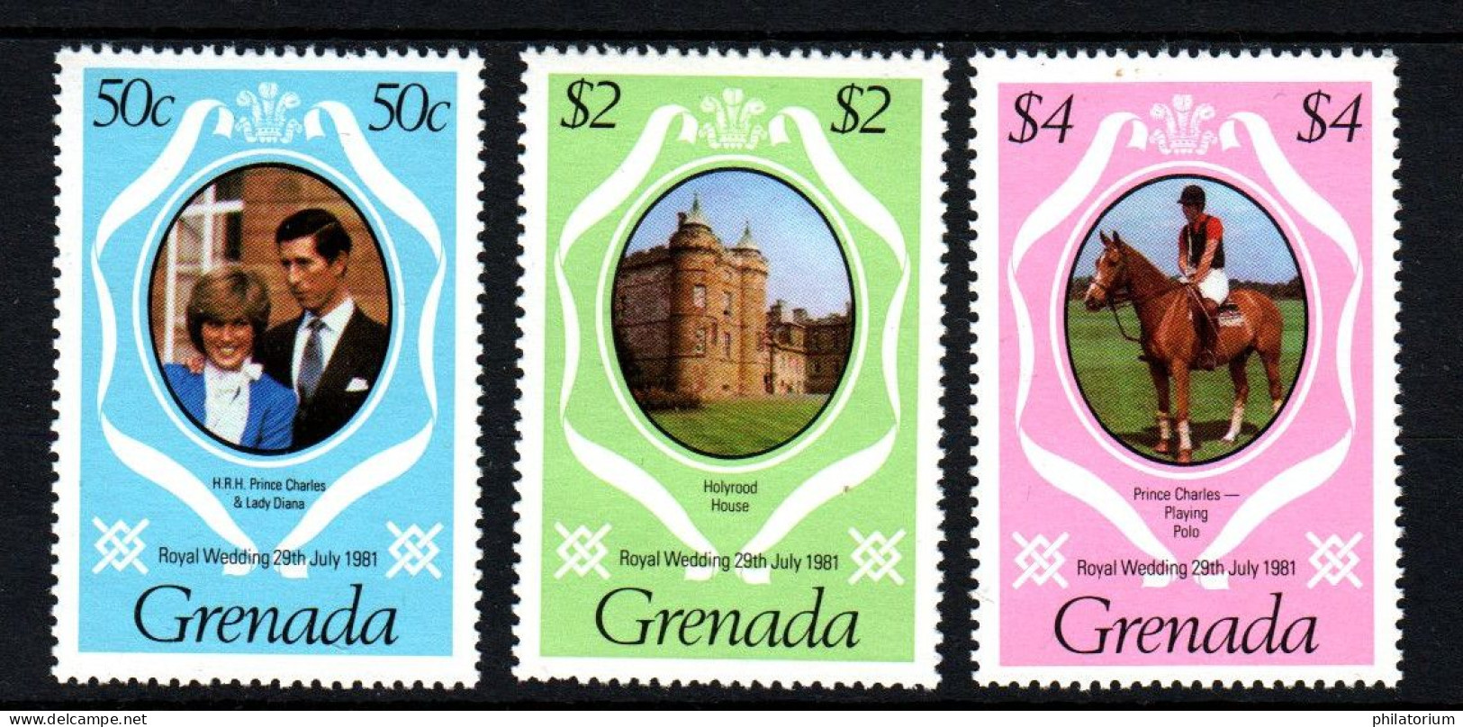 Grenada, **, Yv 976 à 978, Mi 1097, 1098A, 1099A, Mariage Royal Du Prince Charles Et De Diana (1981), - Grenade (1974-...)