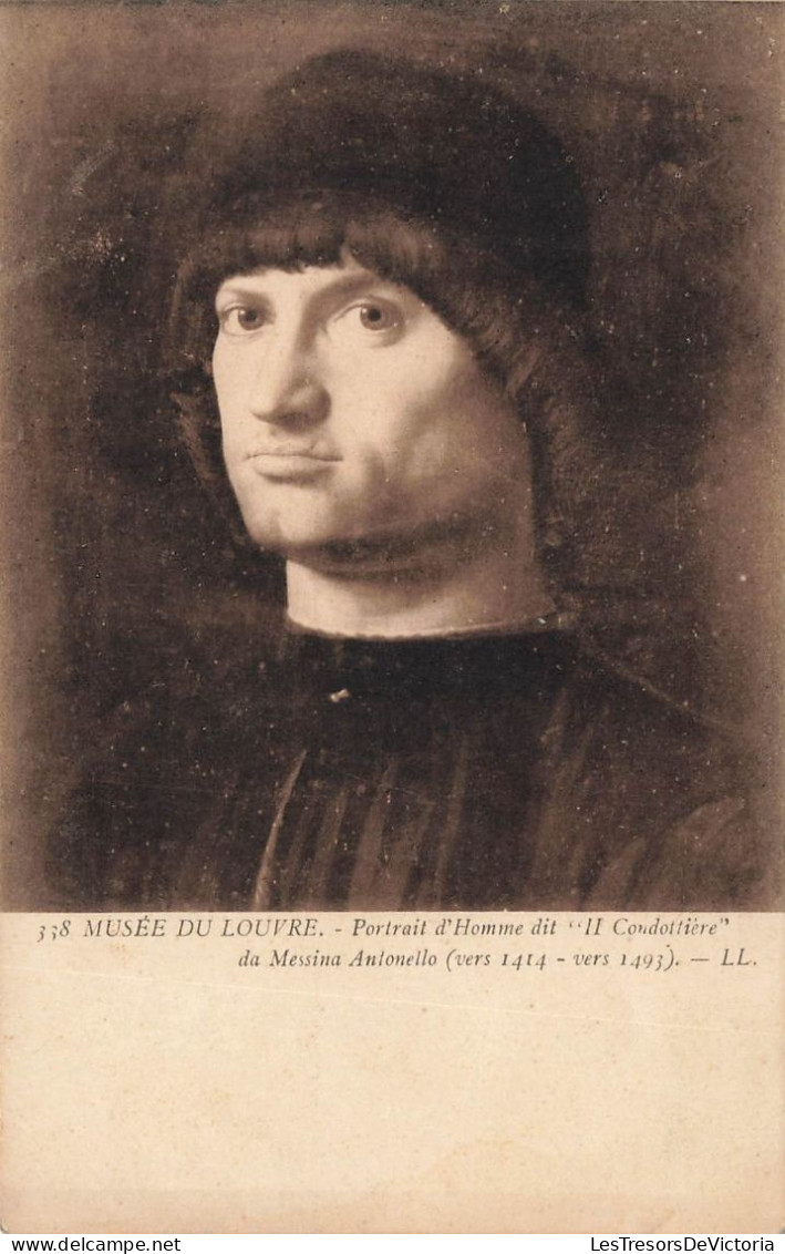 ARTS - Tableau - Musée Du Louvre - Portrait D'Homme Dit "II Condottière" - Da Messina Antonello - Carte Postale Ancienne - Peintures & Tableaux