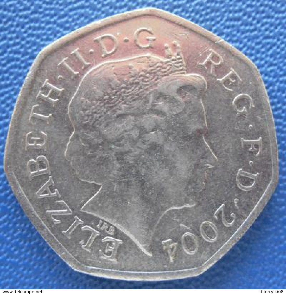 Pièce Angleterre Grande Bretagne 50 Fifty Pence   Elisabeth II D G REG F D 2004 - 50 Pence