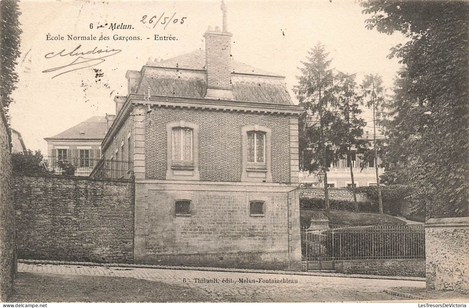 FRANCE - Melun - Ecole Normale Des Garçons - Entrée - Carte Postale Ancienne - Melun