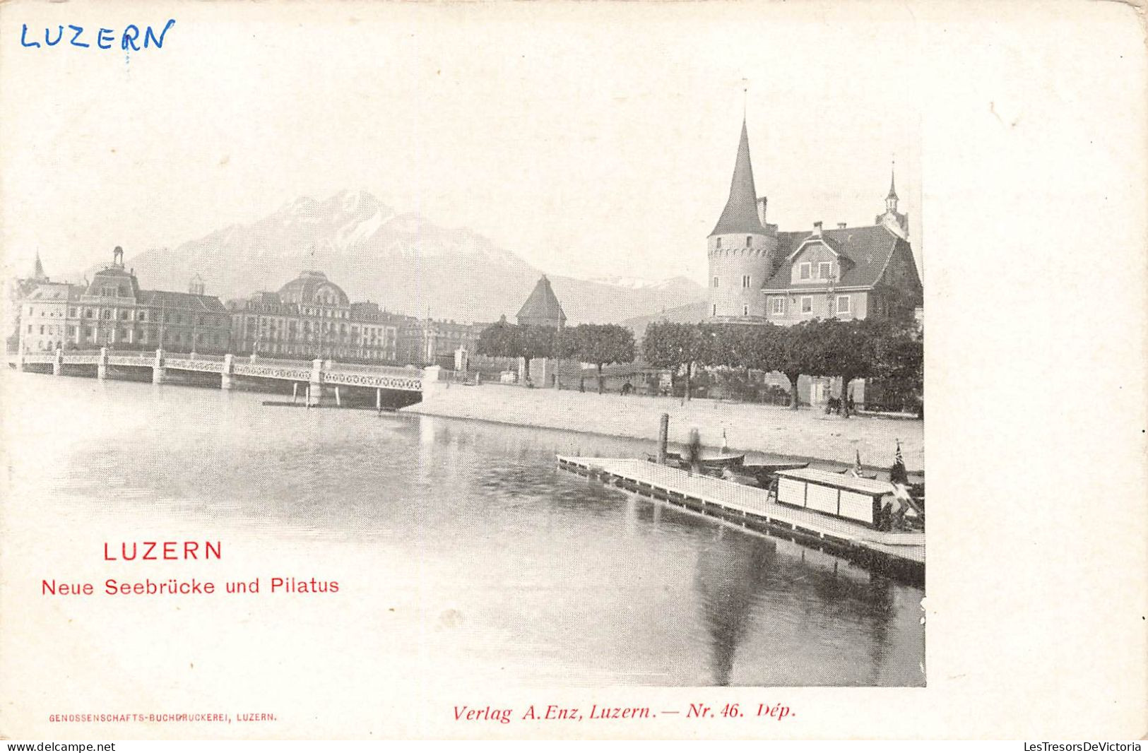 SUISSE - Lucerne - Nouvelle Jetée Et Pilatus - Carte Postale Ancienne - Luzern