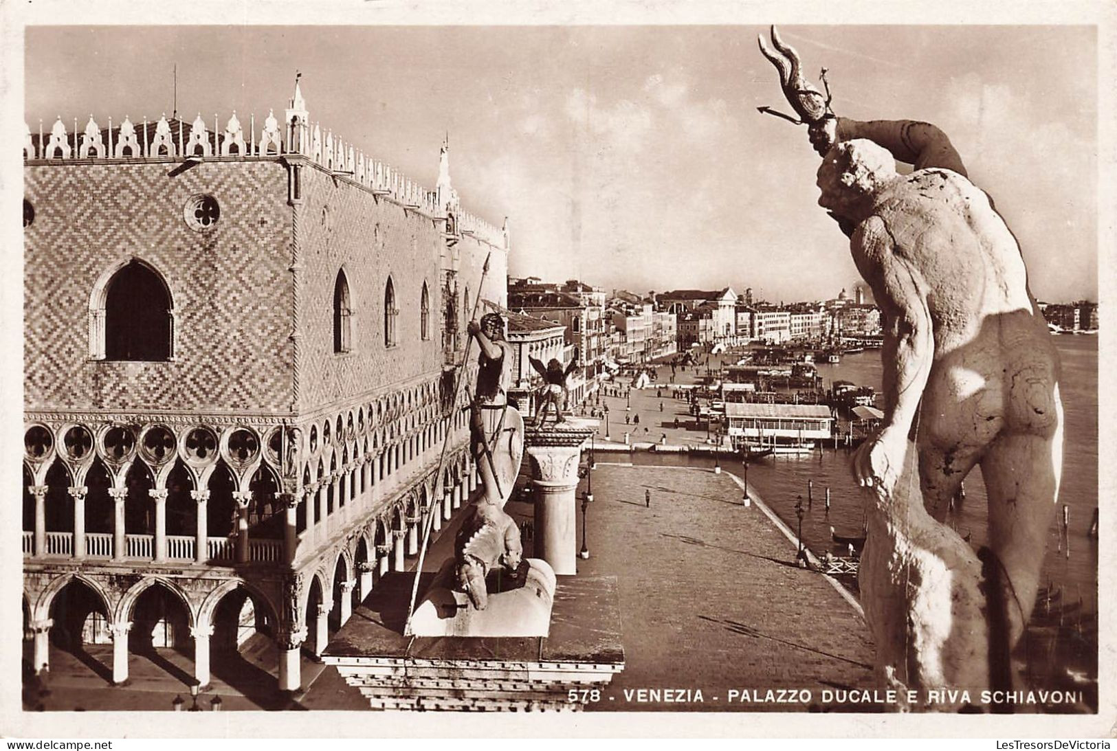 ITALIE - Venezia - Palazzo Ducale E Riva Schiavoni - Carte Postale  Ancienne - Venetië (Venice)