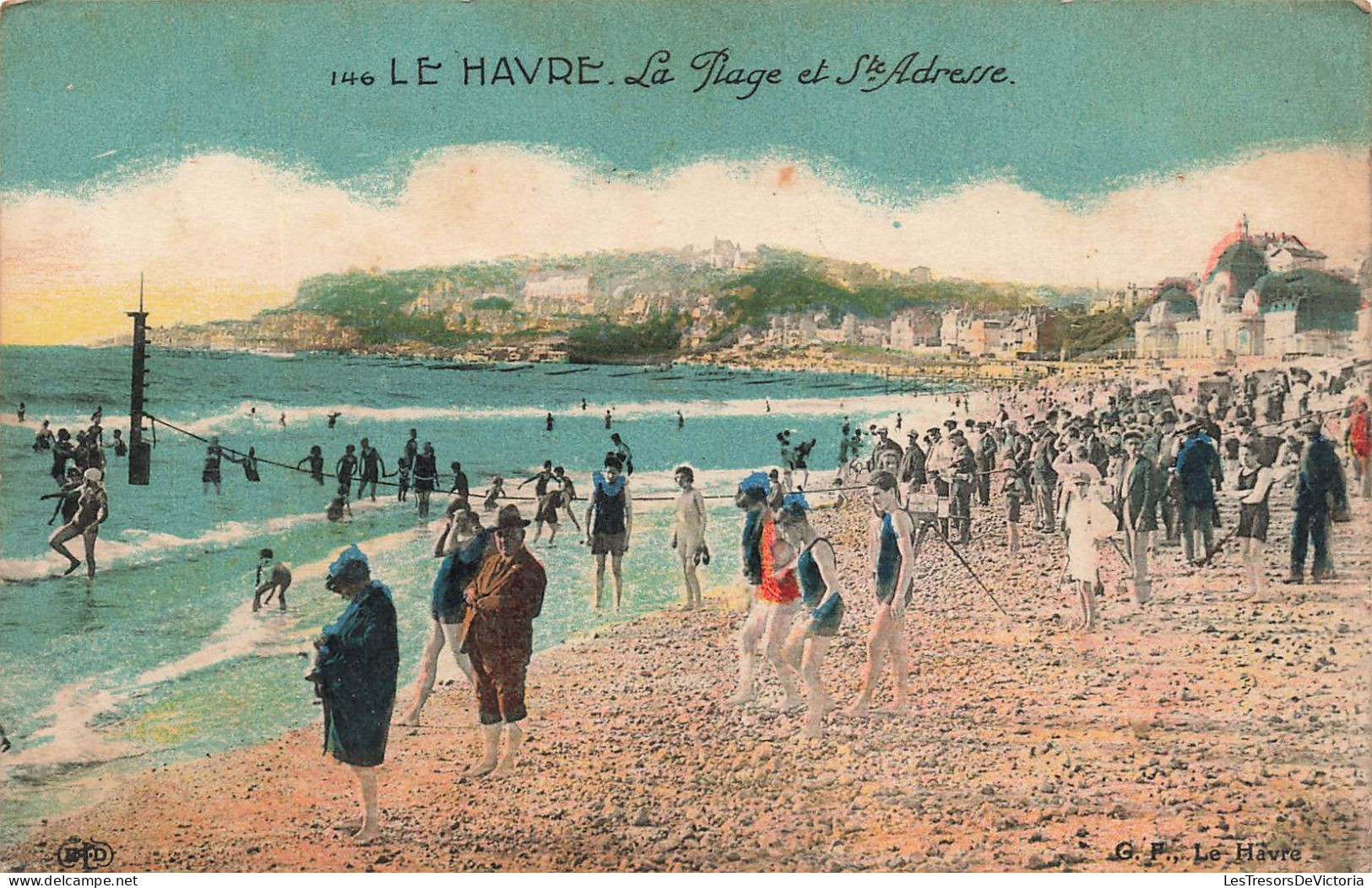 FRANCE - Le Havre - La Plage Et Sainte Adresse - Colorisé - Animé - Carte Postale Ancienne - Andresy