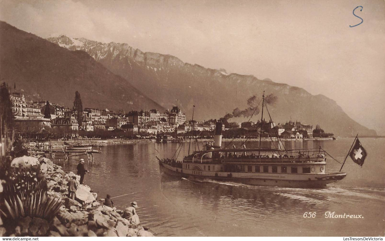 SUISSE - Montreux - Pêcheurs - Bateau - Carte Postale Ancienne - Montreux