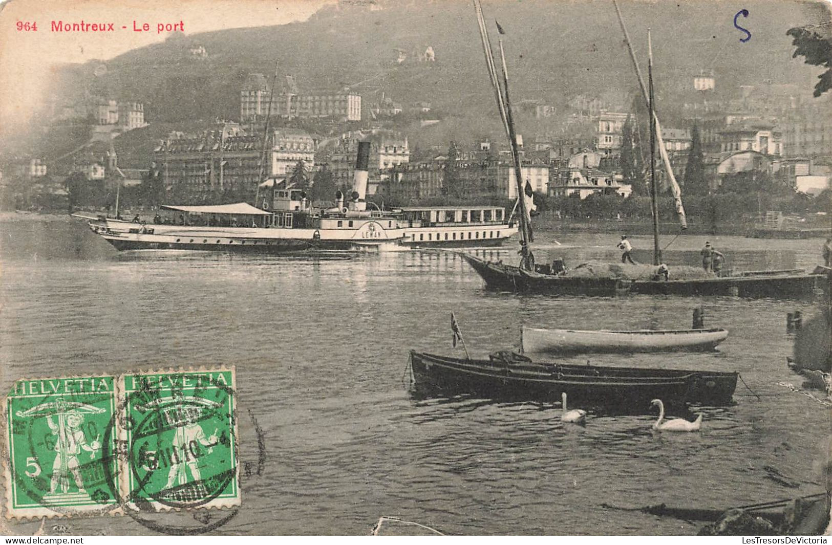 SUISSE - Montreux - Le Port - Carte Postale Ancienne - Montreux