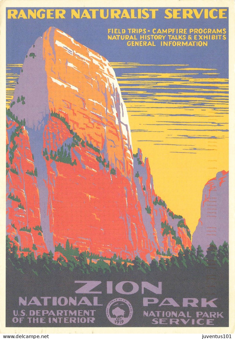 CPSM Zion National Park-Beau Timbre    L2536 - Zion