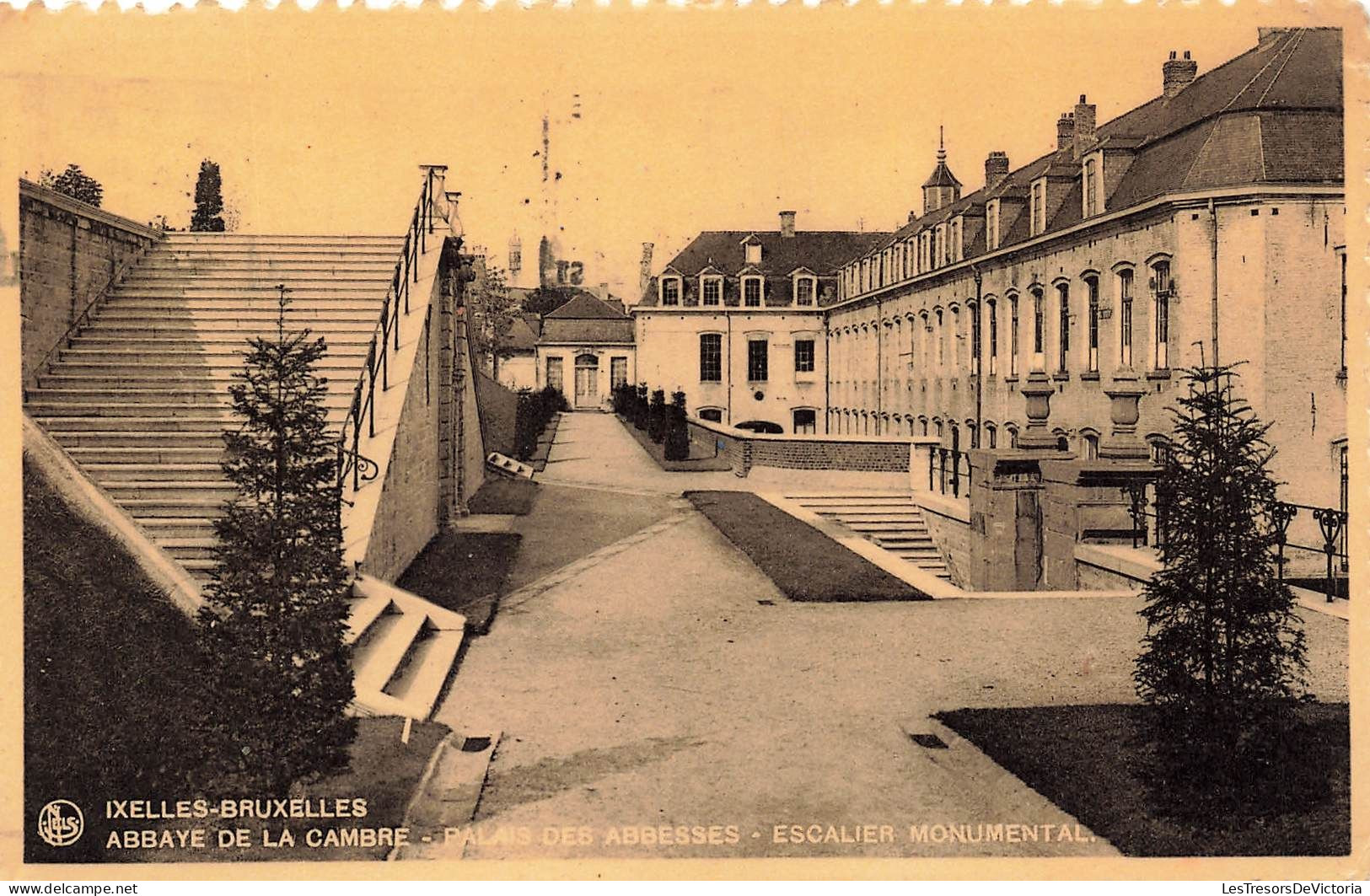 BELGIQUE - Bruxelle - Ixelles - Abbaye De La Cambre - Palais Des Abbesses - Escalier Monumental - Carte Postale Ancienne - Elsene - Ixelles
