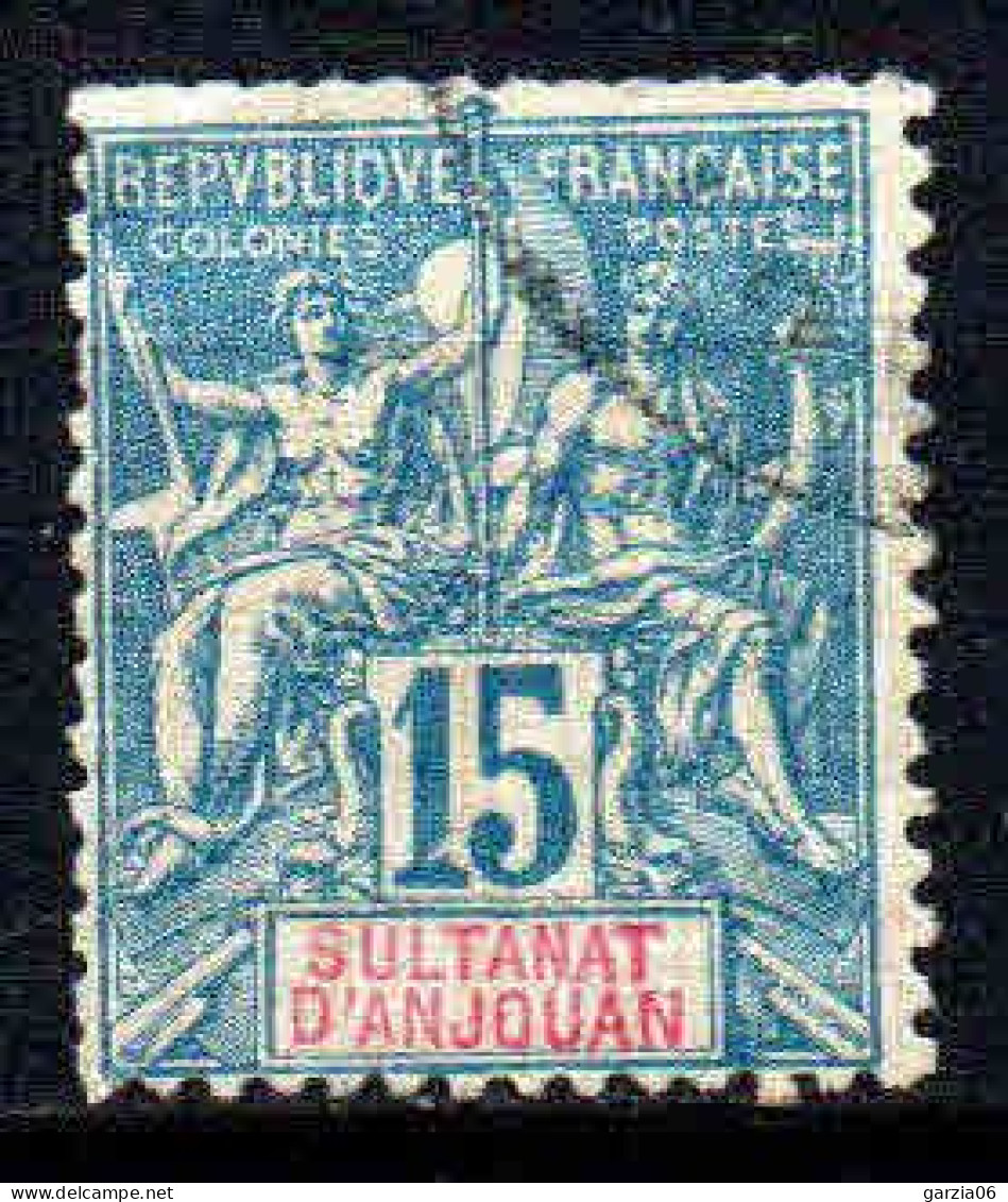 Anjouan - 1892 -  Type Sage   - N° 6  -  Oblitéré - Used - Usados