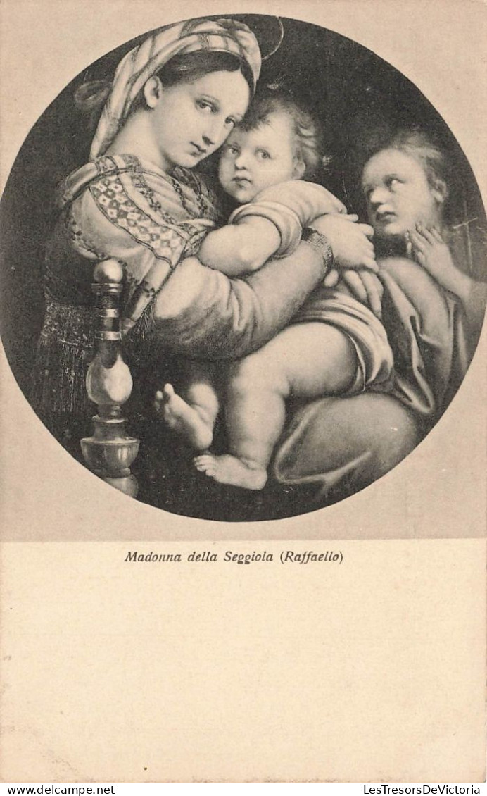 ARTS - Tableau - Madonna Della Seggiola (Raffaello) - Carte Postale Ancienne - Peintures & Tableaux