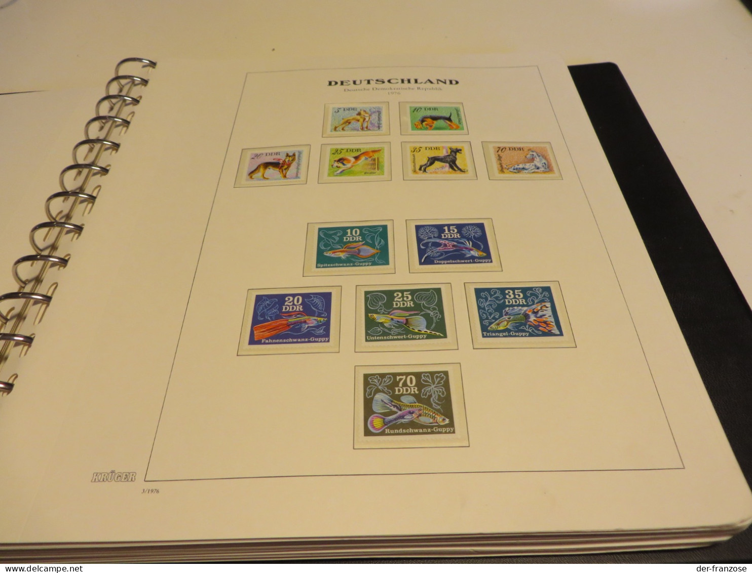 D D R  1975 bis 1982  kpl-  SLG. mit  ** /  MARKEN  auf  KRÜGER - VORDRUCK  im  BINDER