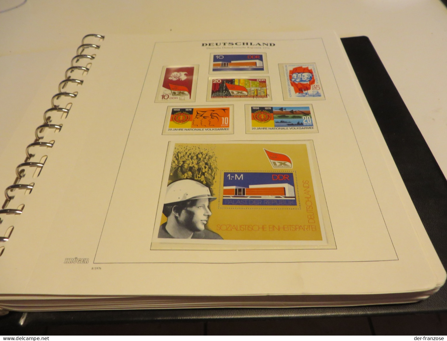 D D R  1975 bis 1982  kpl-  SLG. mit  ** /  MARKEN  auf  KRÜGER - VORDRUCK  im  BINDER