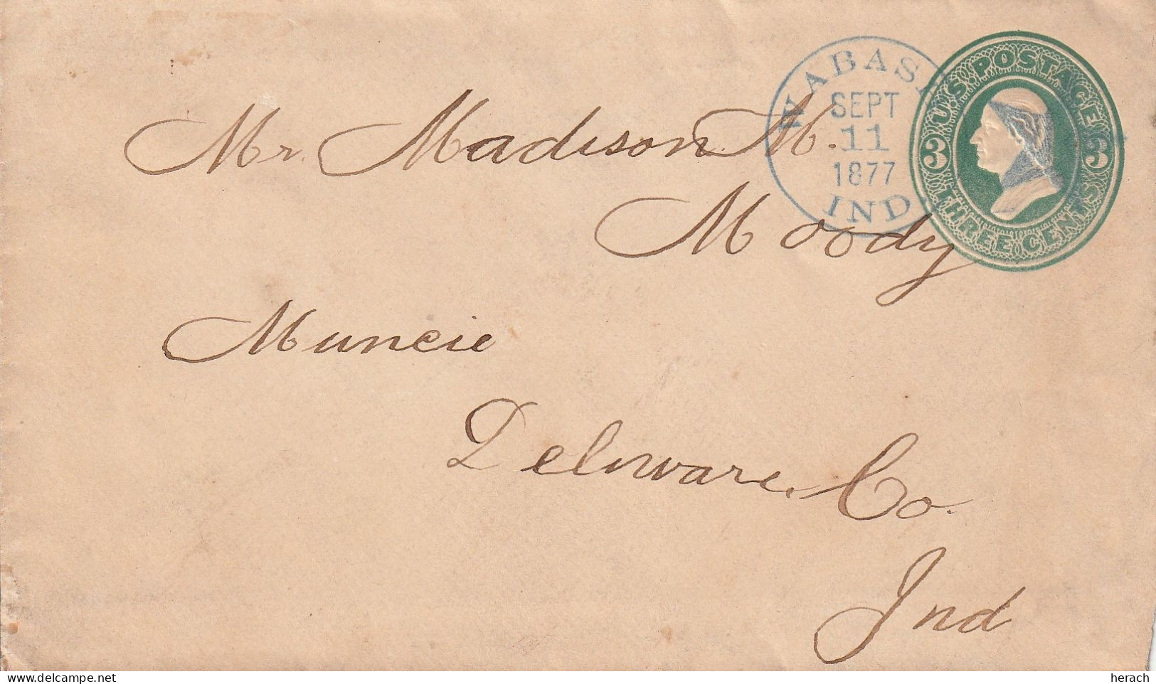 Etats Unis Entier Postal  Wabash Thème Etoile 1877 - ...-1900