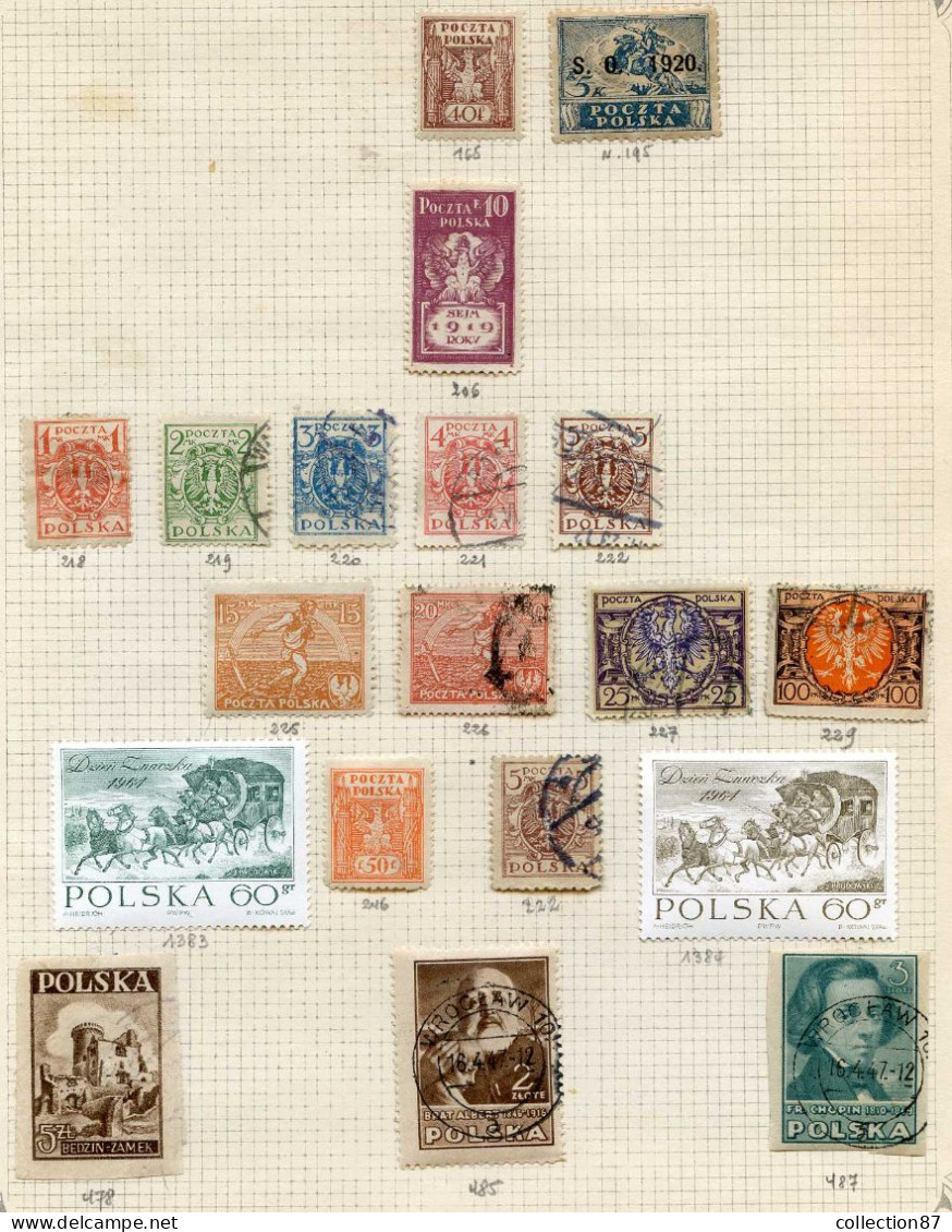 Réf 79 < POLOGNE < 102 Valeurs * + Ø Used  MH * < Tout Scané Avec N° Yvert - Collections